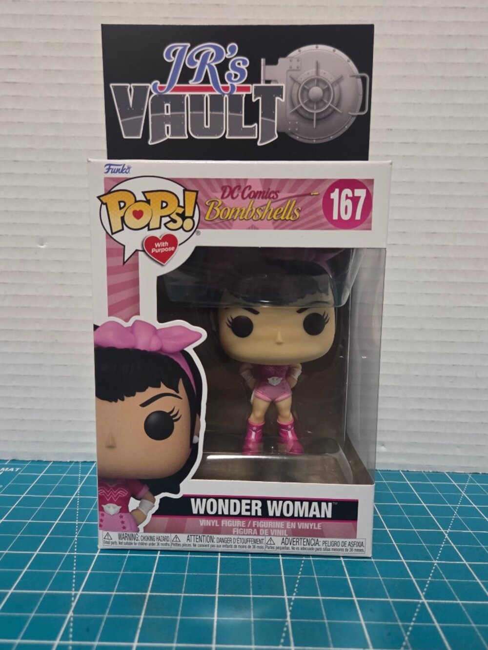 Funko POP With Purpose BCRF DC Bombshells Wonder Woman Pink 167 Vinyl Figure